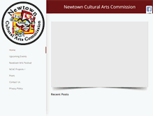 Tablet Screenshot of newtownartscommission.org